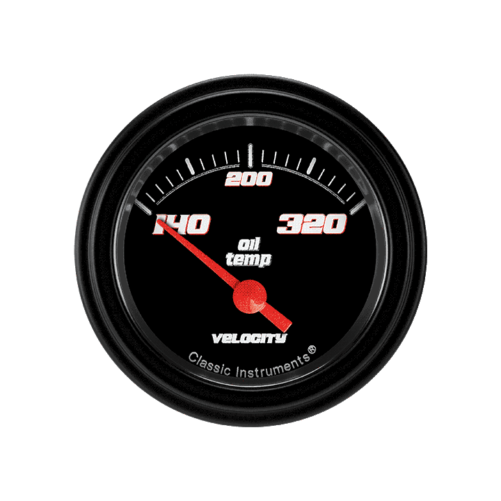 Classic Instruments Velocity Black 2 1/8" Oil Temp - VS28BBLF