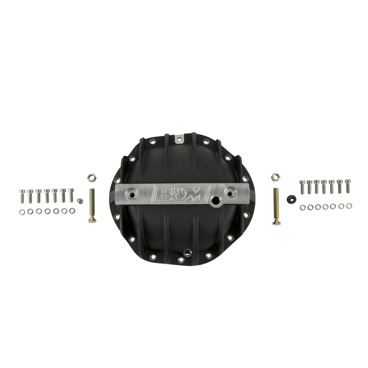 B&M Hi-Tek Aluminum Differential Cover for GM 9.5-inch 14-bolt - Black - 71505
