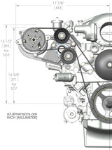 Holley 20-134 LS High-Mount A/C Accessory Drive Bracket - Fits Sanden SD508 or SD7 Comp.