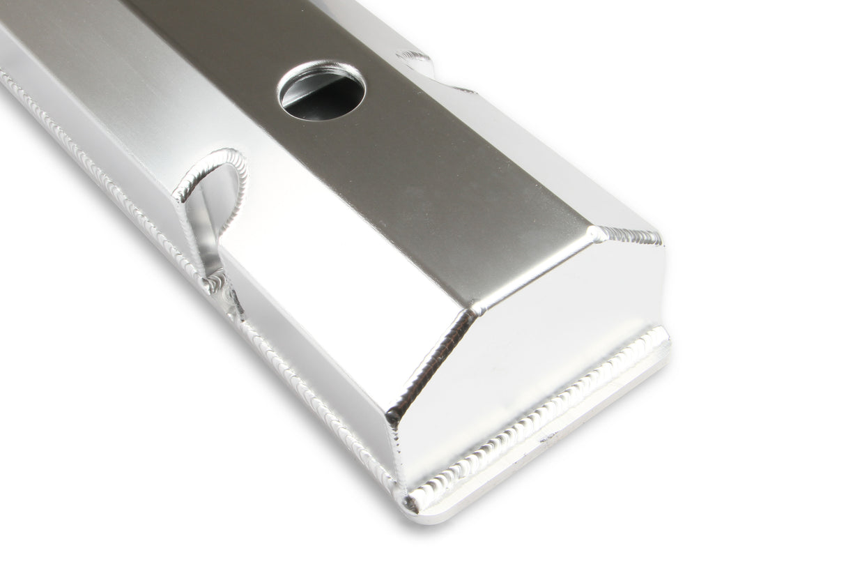 Mr Gasket Fabricated Aluminum Valve Covers - Silver Finish - 6817G