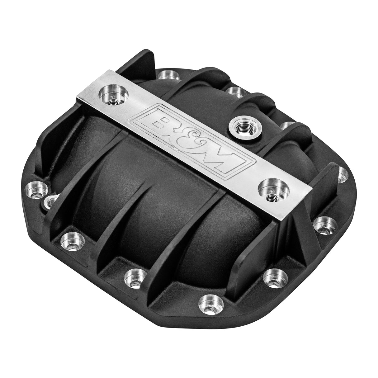 B&M Hi-Tek Aluminum Differential Cover for Ford Super 8.8 - Black - 41296