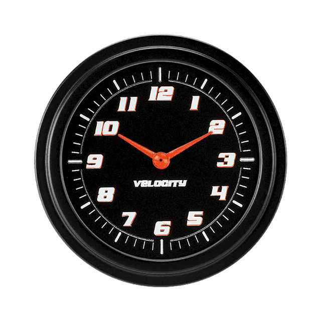 Classic Instruments Velocity Black 2 5/8" Clock - VS92BBLF