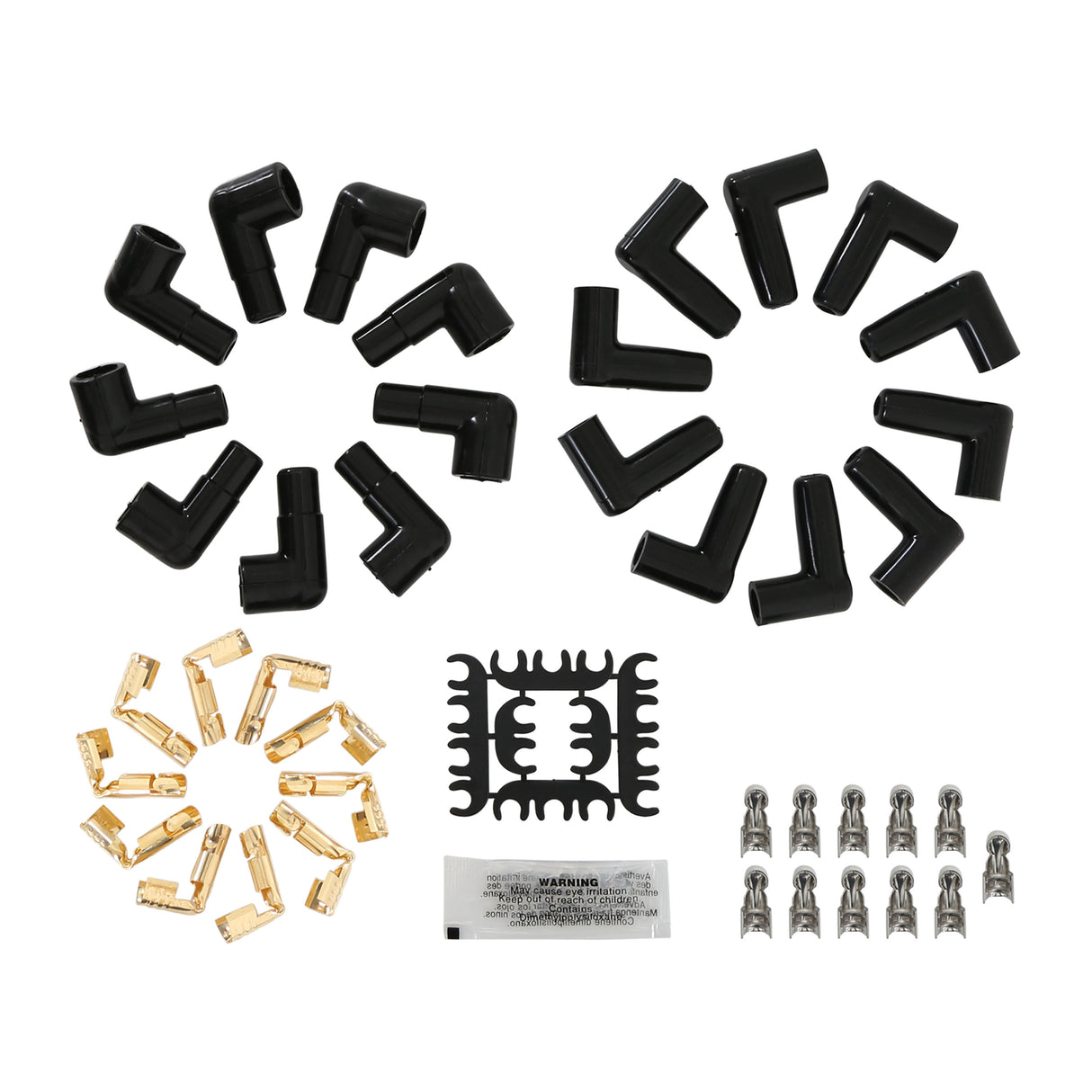 ACCEL Spark Plug Wire Set- 8mm - Black Wire with Black Straight Boots - 4040K