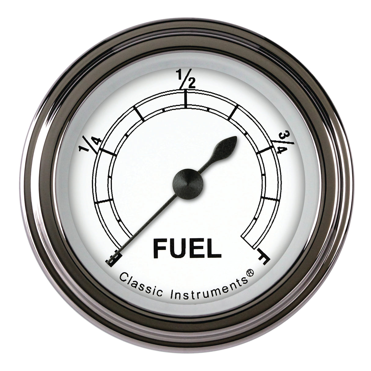 Classic Instruments Classic White 2-1/8" Fuel Level Gauge - CW109SLF
