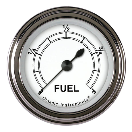Classic Instruments Classic White 2-1/8" Fuel Level Gauge - CW109SLF
