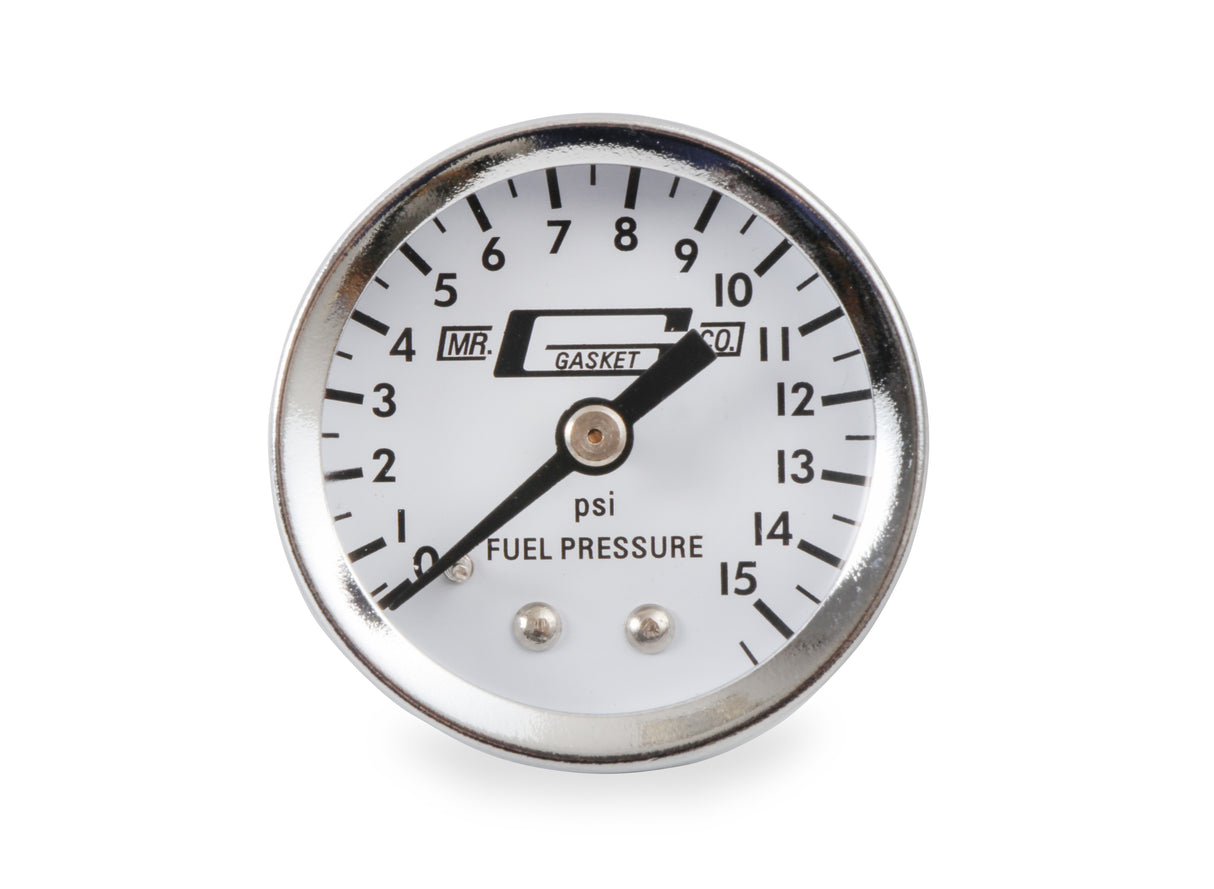 Mr Gasket Fuel Line Kit with Gauge & Fittings - Chrome - 1559
