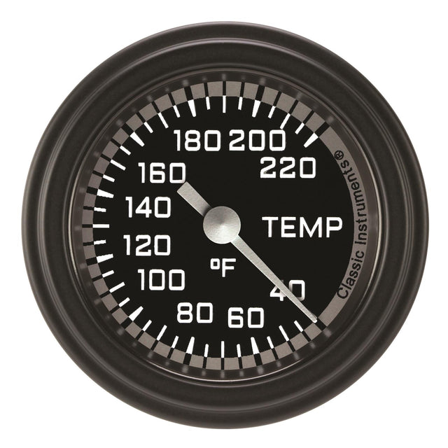 Classic Instruments Autocross Gray 2 1/8" Stock Eliminator Temp. Gauge - AX129GBLF
