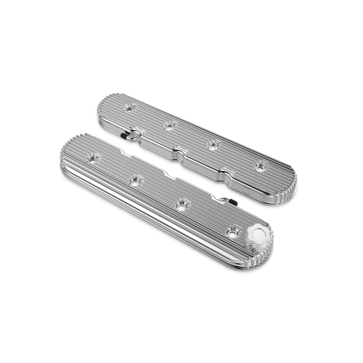 Holley 241-131 Vintage Series Finned LS Valve Covers, Standard Height - Polished