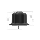 Holley 241-247 Vintage Finned Valve Cover - "" Script - SBC - Center Bolt - Satin Black Machined