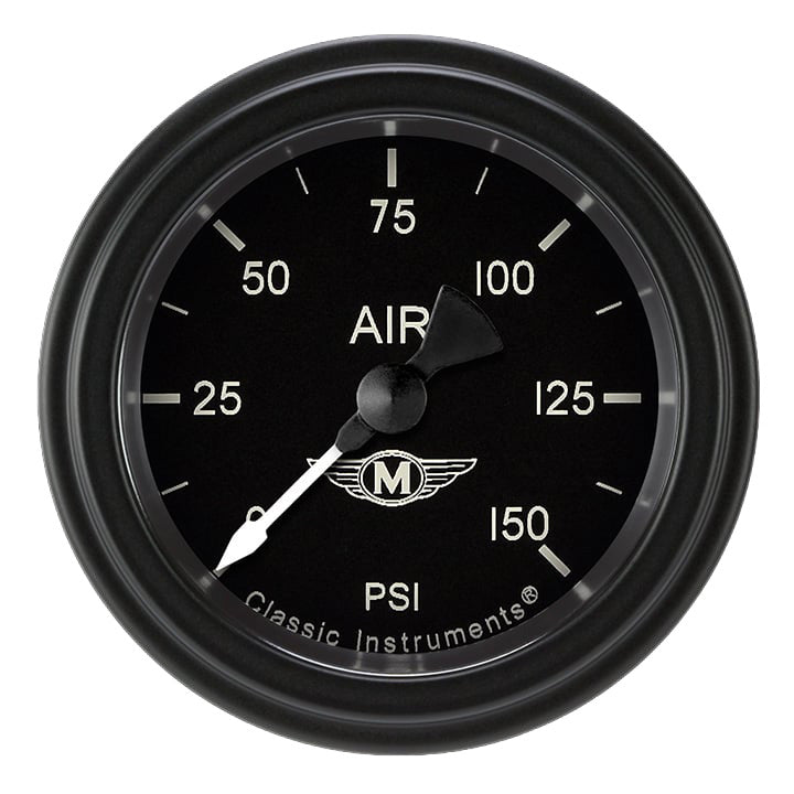 Classic Instruments Moal Bomber 2-1/8" Air Pressure Gauge - MA118BLF