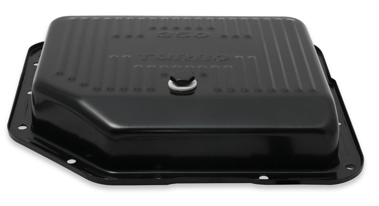 Mr Gasket Transmission Oil Pan - Black Steel - 9765BMRG