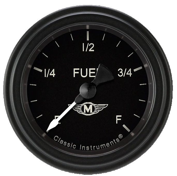 Classic Instruments Moal Bomber 2 1/8" Fuel Gauge - MA109BLF