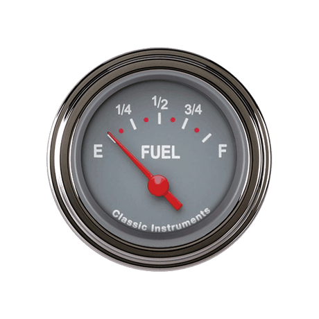 Classic Instruments Tetra Series, Gray Fuel Gauge 0-90 - TE12GSLF
