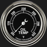 Classic Instruments Traditional 2 5/8" Oil Temperature Gauge - TR328SLF