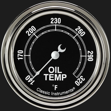 Classic Instruments Traditional 2 5/8" Oil Temperature Gauge - TR328SLF