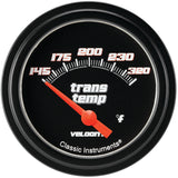 Classic Instruments Velocity Black 2-5/8" Transmission Temperature Gauge - VS227BBLF
