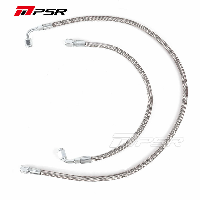 Pulsar Universal Performance Turbo Oil Feed Line 4AN – 4AN 90 Degree Straight Steel Braided
