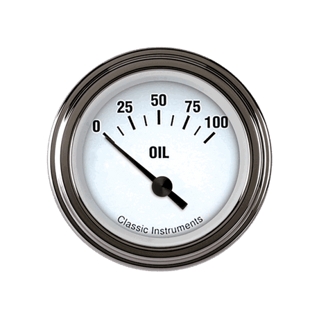 Classic Instruments White Hot 2 1/8" Oil Pressure - WH81SLF