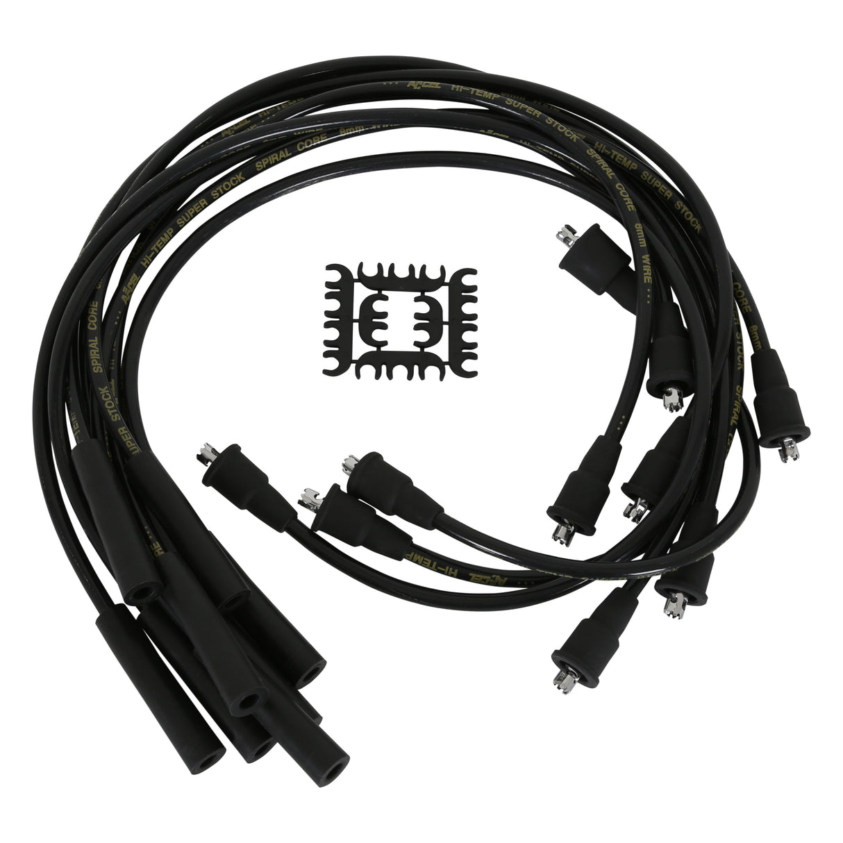ACCEL Spark Plug Wires - 8mm SUPER STOCK SPIRAL CUST BK - 5047K