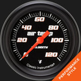 Classic Instruments Velocity Black 2 5/8" Outside Air Temp. Gauge - VS399BBPF