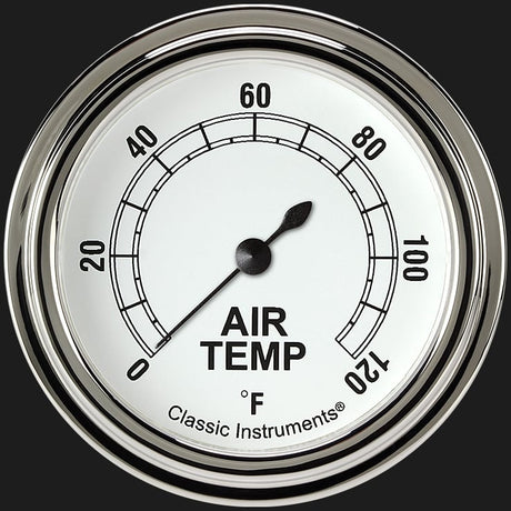 Classic Instruments Classic White 2 5/8" Outside Air Temp Gauge - CW399SLF