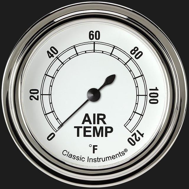 Classic Instruments Classic White 2 5/8" Outside Air Temp Gauge - CW399SLF