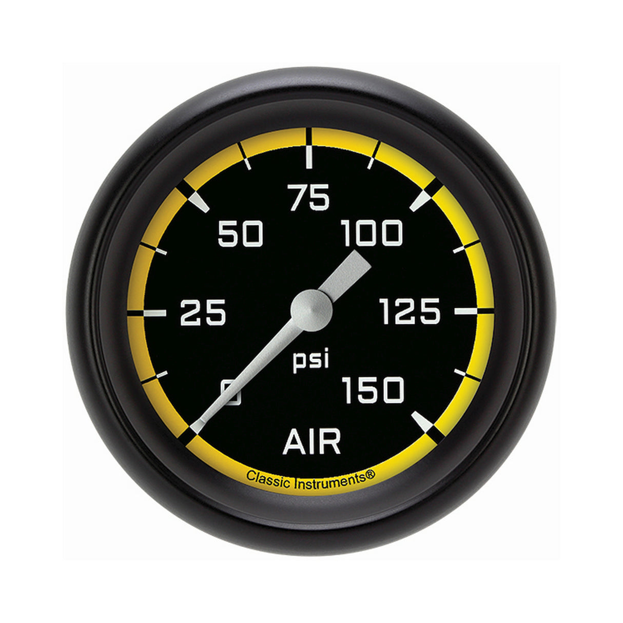 Classic Instruments Autocross Yellow 2 5/8" Air Pressure Gauge - AX318YBPF