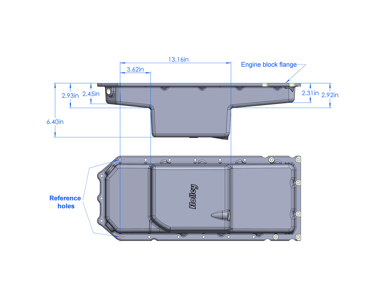 Holley 302-61 Gen III Hemi Swap Oil Pan - Mid-Sump VVT