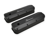 Holley 890007B Sniper Valve Cover - Fabricated Aluminum - Ford Big Block - Black Finish