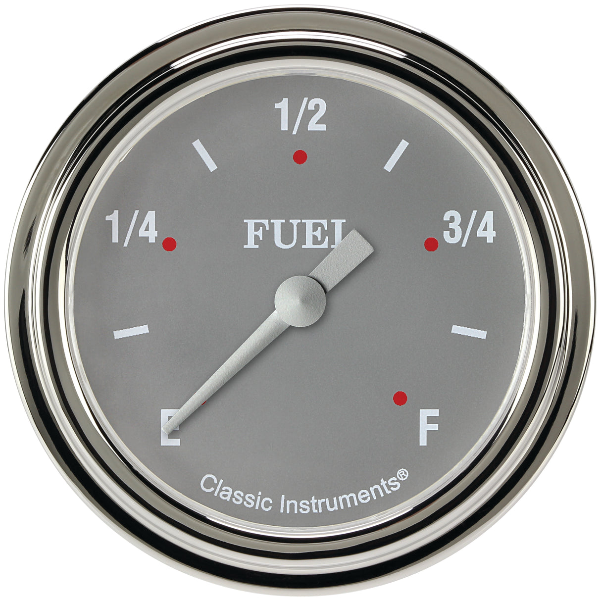 Classic Instruments Silver Gray 2-5/8" Fuel Level Gauge - SG309SLF
