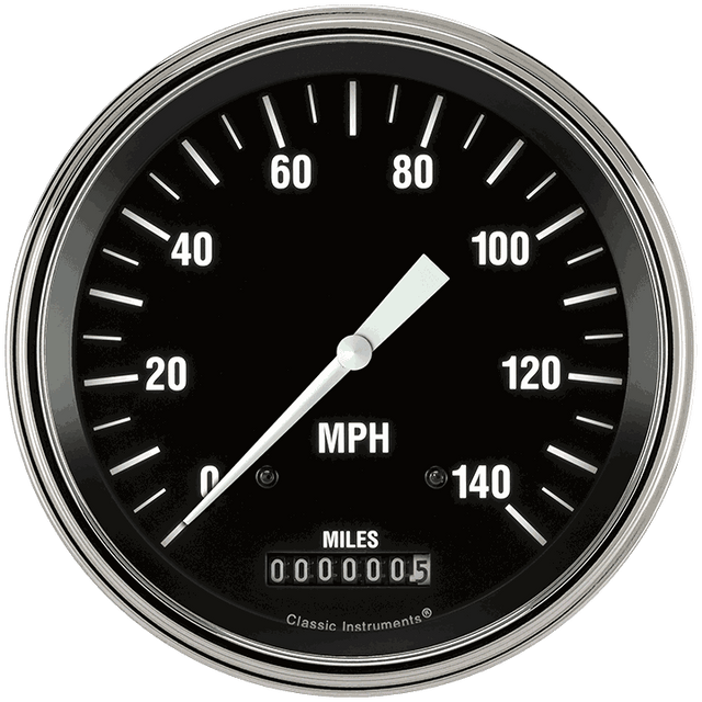 Classic Instruments HOT ROD 5IN SPEEDO 140 MPH - HR56SLC