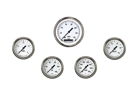 Classic Instruments White Hot Five Gauge Set 300 - WH300SLF
