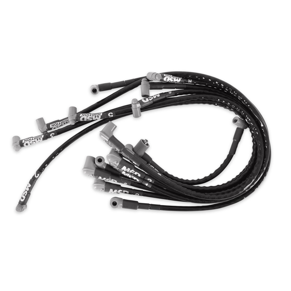MSD Sleeved Spark Plug Wires for SBC under exhaust, HEI - 35591
