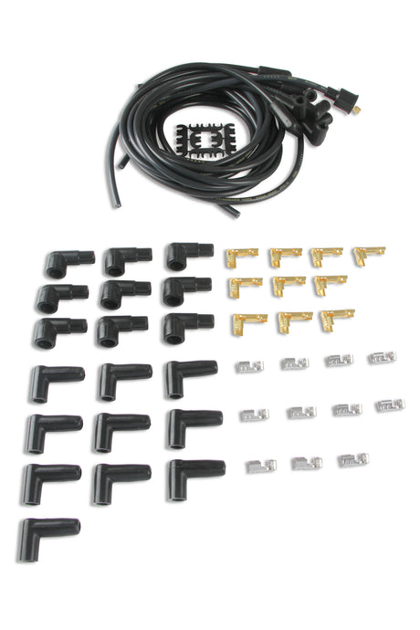 ACCEL Spark Plug Wire Set- 8mm - Black Wire with Black 90 Deg Boots - 4041K