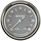 Classic Instruments Silver Gray 2-5/8" Boost/Vac Gauge - SG341SLF