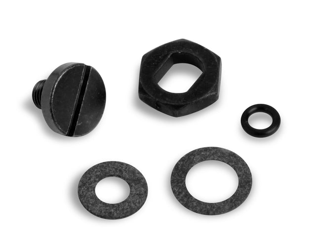 Holley 34-7BK Black Needle & Seat adjusting nut & lock screw kit - black