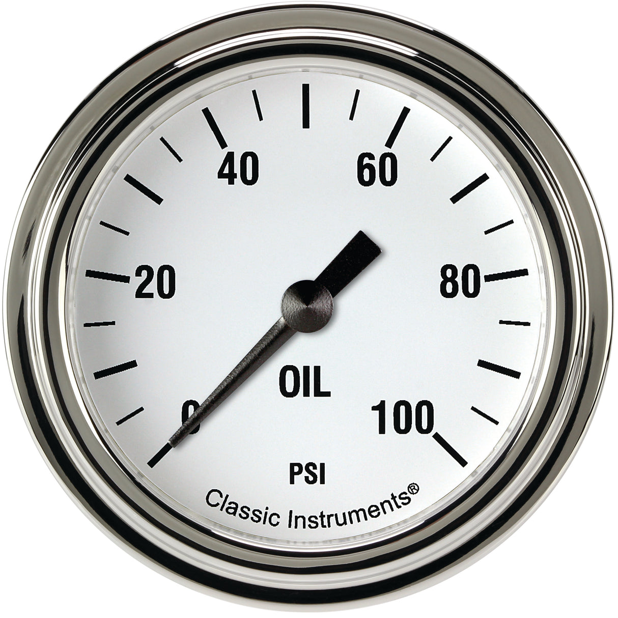 Classic Instruments White Hot 2 5/8" Oil Pressure Gauge - WH381SLF