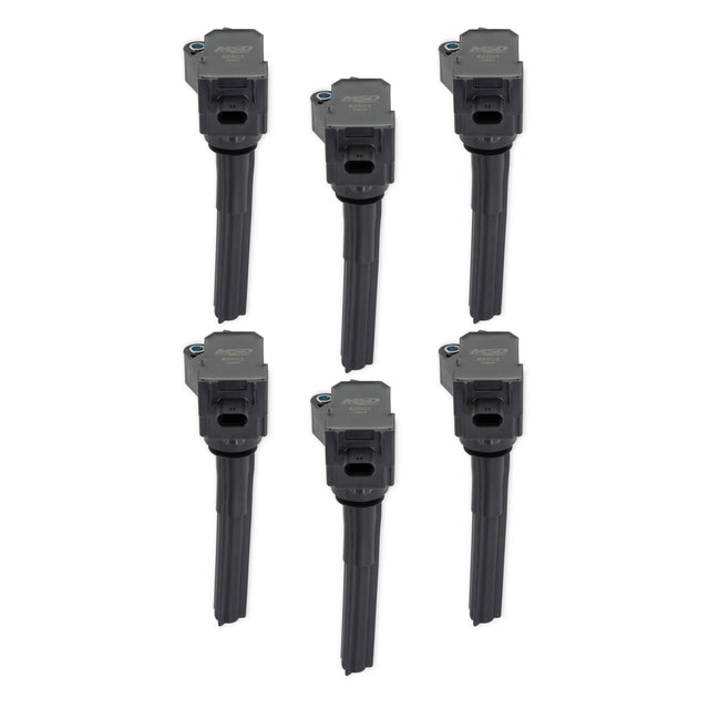 MSD Ignition Coil - Ford EcoBoost - 2.7L / 3.0L V6 - Black - 6-Pack - 826036