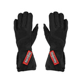 Racequip SFI 3.3/5 Black Outseam Short Gauntlet Nomex Race Gloves - X-Large - 356906RQP