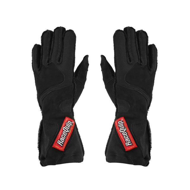 Racequip SFI 3.3/5 Black Outseam Short Gauntlet Nomex Race Gloves - X-Large - 356906RQP