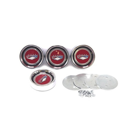 Scott Drake 1966 Falcon/Fairlane Styled Steel HubCap Set - C6BZ-1130-W