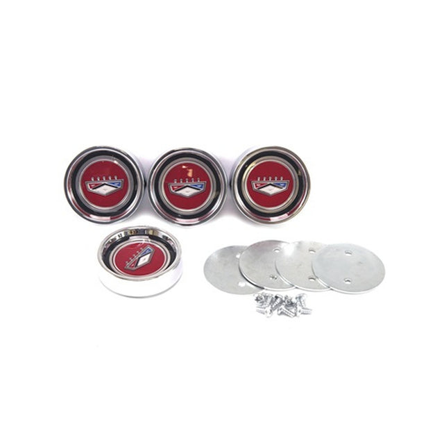 Scott Drake 1966 Falcon/Fairlane Styled Steel HubCap Set - C6BZ-1130-W