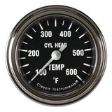 Classic Instruments Hot Rod 2-1/8" Cylinder Head Tempature Gauge - HR197SLF