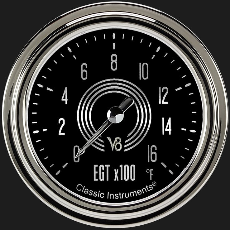 Classic Instruments V8 Speedster 2 5/8" Exhaust Gas Temp. Gauge - V8SR398SLC