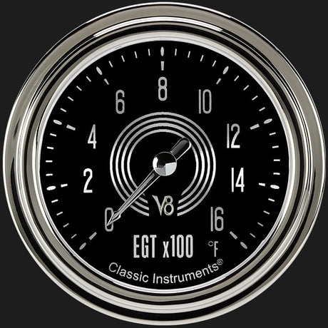Classic Instruments V8 Speedster 2 5/8" Exhaust Gas Temp. Gauge - V8SR398SLC