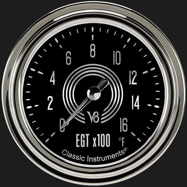 Classic Instruments V8 Speedster 2 5/8" Exhaust Gas Temp. Gauge - V8SR398SLC