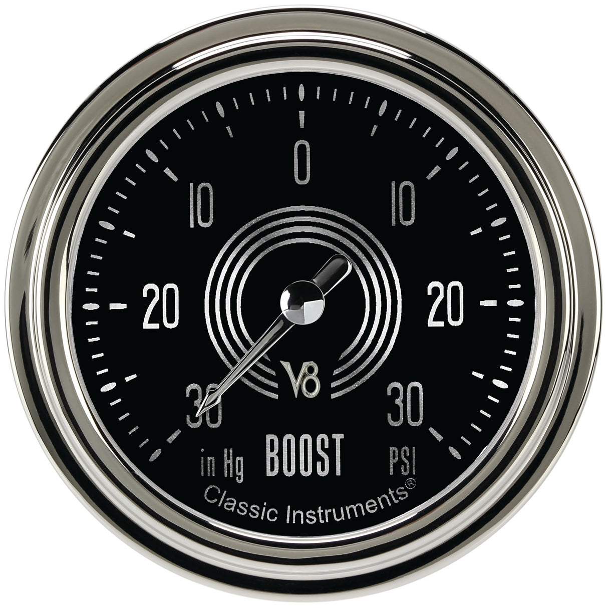 Classic Instruments V8 Speedster 2-5/8" Boost/Vac Gauge - V8SR341SLC