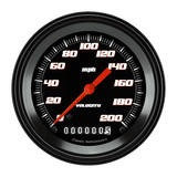 Classic Instruments Velocity Black 3 3/8" Speedometer - VS57BBLF