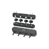 Holley 241-172 2-Piece Vintage Series Valve Cover - Gen III/IV LS - Satin Black Machined