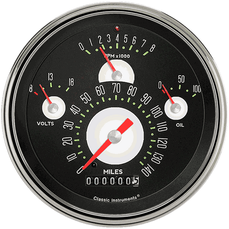Classic Instruments Tetra Series, Authentic Combination Gauge - TE40ASLF